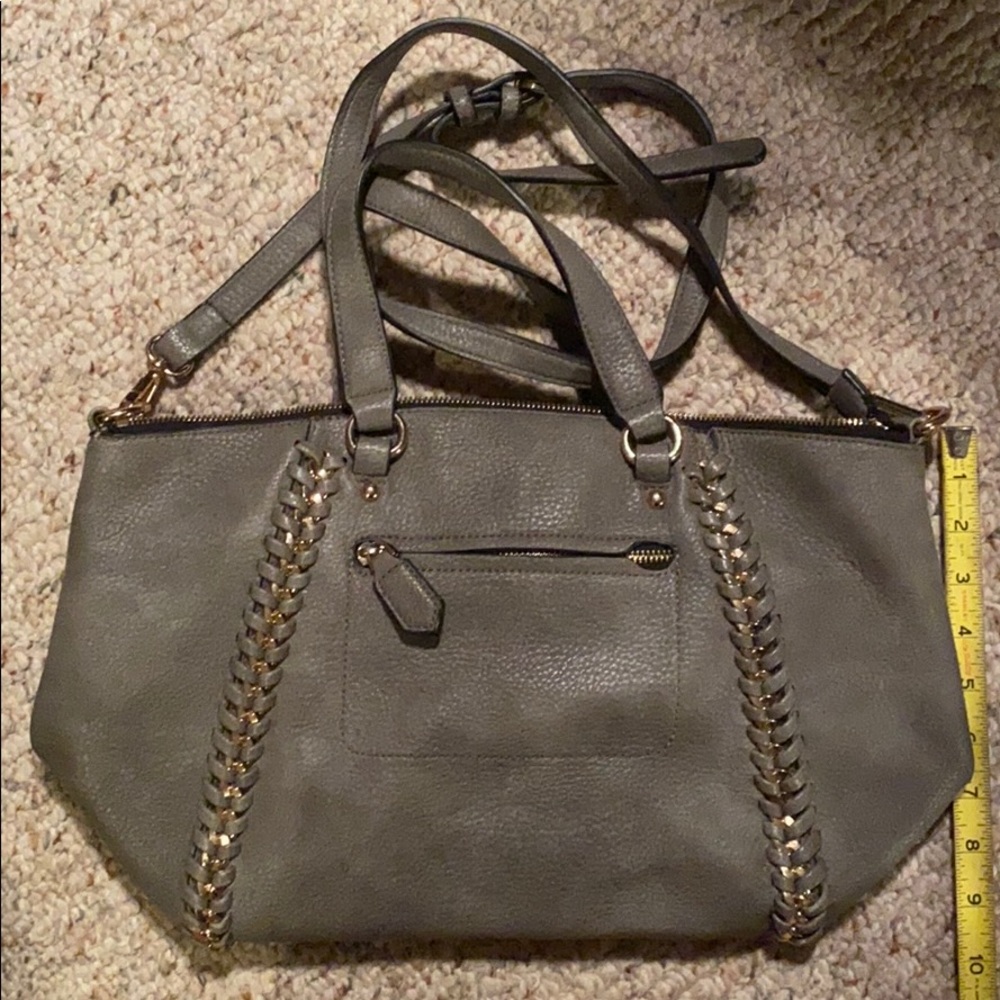 Grey and Gold Medium/Large Crossbody purse